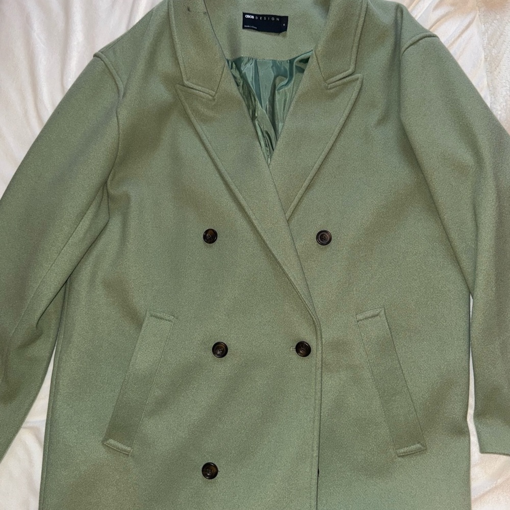Men Green Trench Coat